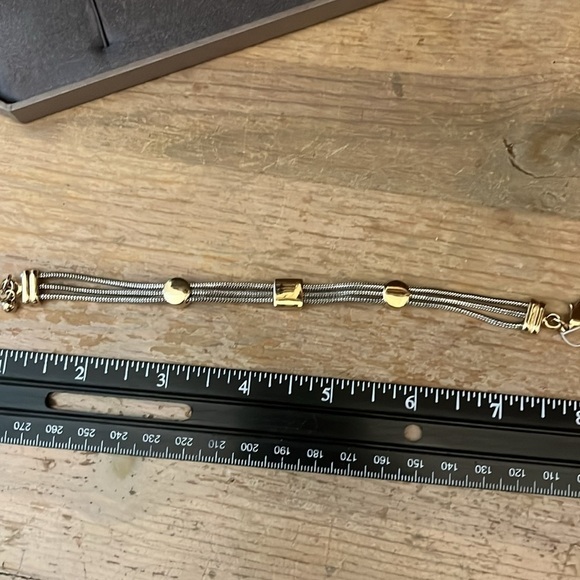 Dillards Bracelet NWT Crystals Mixed Metals - Picture 3 of 5